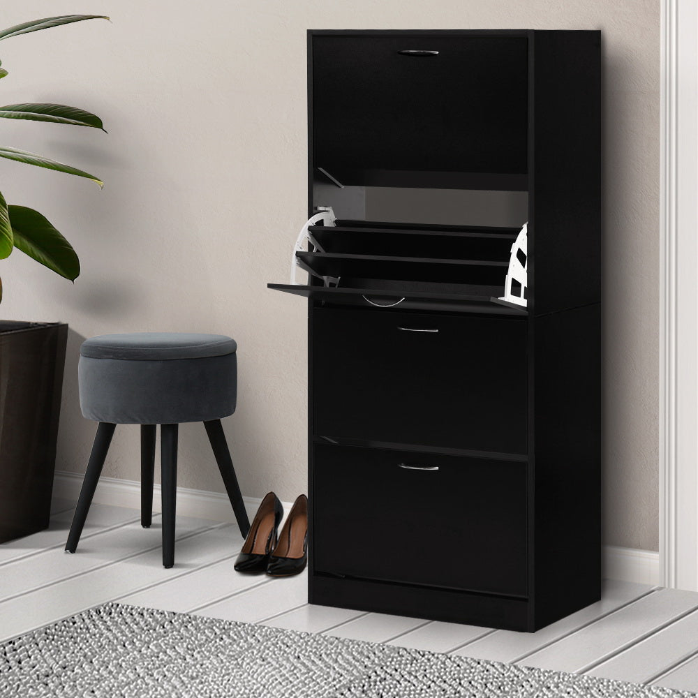 DSZ Product, feed-cond-new, feed-sl-DSZ Freight Payable, newArtiss Shoe Rack Cabinet 60 Pairs 4 Doors - Black - Premium Furniture > Living Room > Shoe Storage from Artiss ! Shop Online Buy Now at S & D's Value Store Family Business Best Customer ServiceDSZ Product, feed-cond-new, feed-sl-DSZ Freight Payable, new