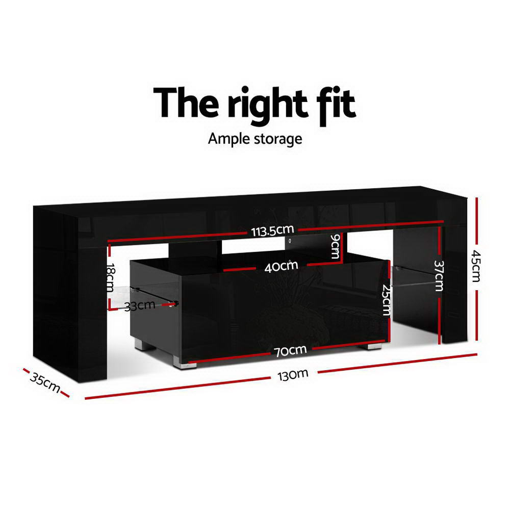 DSZ Product, feed-cond-new, feed-sl-DSZ Freight Payable, newArtiss Entertainment Unit Tv Cabinet Led 130Cm Black Elo - Premium Furniture > Living Room > TV Units from Artiss ! Shop Online Buy Now at S & D's Value Store Family Business Best Customer ServiceDSZ Product, feed-cond-new, feed-sl-DSZ Freight Payable, new