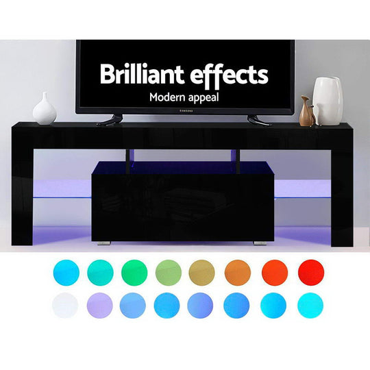 DSZ Product, feed-cond-new, feed-sl-DSZ Freight Payable, newArtiss Entertainment Unit Tv Cabinet Led 130Cm Black Elo - Premium Furniture > Living Room > TV Units from Artiss ! Shop Online Buy Now at S & D's Value Store Family Business Best Customer ServiceDSZ Product, feed-cond-new, feed-sl-DSZ Freight Payable, new