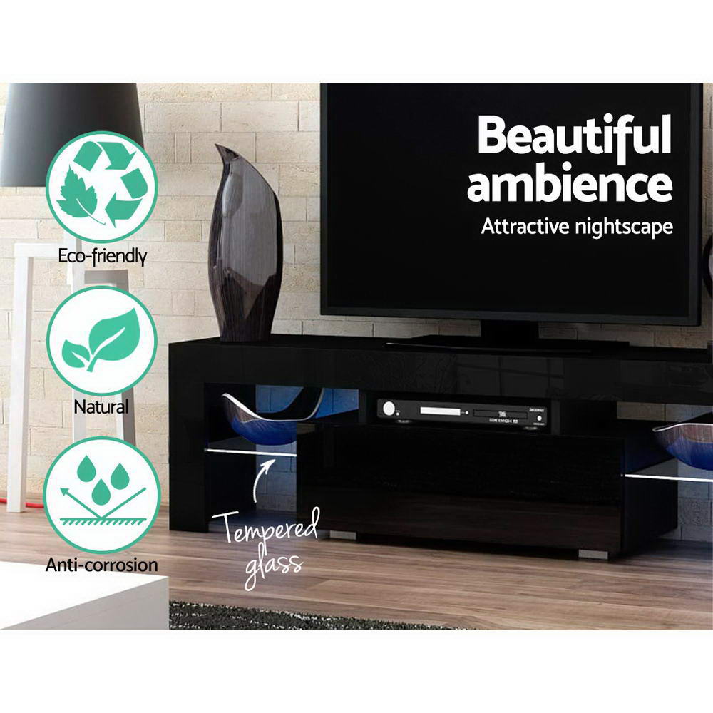 DSZ Product, feed-cond-new, feed-sl-DSZ Freight Payable, newArtiss Entertainment Unit Tv Cabinet Led 130Cm Black Elo - Premium Furniture > Living Room > TV Units from Artiss ! Shop Online Buy Now at S & D's Value Store Family Business Best Customer ServiceDSZ Product, feed-cond-new, feed-sl-DSZ Freight Payable, new