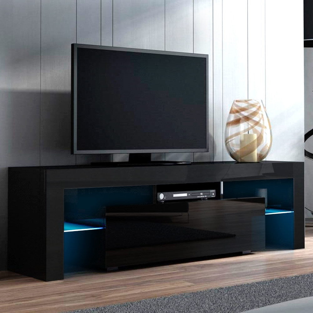 DSZ Product, feed-cond-new, feed-sl-DSZ Freight Payable, newArtiss Entertainment Unit Tv Cabinet Led 130Cm Black Elo - Premium Furniture > Living Room > TV Units from Artiss ! Shop Online Buy Now at S & D's Value Store Family Business Best Customer ServiceDSZ Product, feed-cond-new, feed-sl-DSZ Freight Payable, new