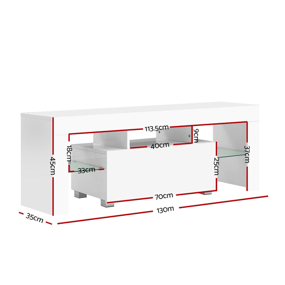 DSZ Product, feed-cond-new, feed-sl-DSZ Freight Payable, newArtiss Entertainment Unit Tv Cabinet Led 130Cm White Elo - Premium Furniture > Living Room > TV Units from Artiss ! Shop Online Buy Now at S & D's Value Store Family Business Best Customer ServiceDSZ Product, feed-cond-new, feed-sl-DSZ Freight Payable, new