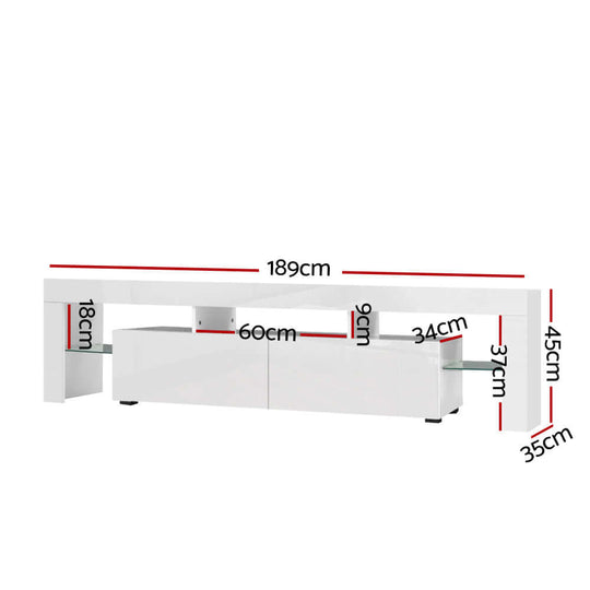 DSZ Product, feed-cond-new, feed-sl-DSZ Freight Payable, newArtiss Entertainment Unit Tv Cabinet Led 189Cm White Elo - Premium Furniture > Living Room > TV Units from Artiss ! Shop Online Buy Now at S & D's Value Store Family Business Best Customer ServiceDSZ Product, feed-cond-new, feed-sl-DSZ Freight Payable, new