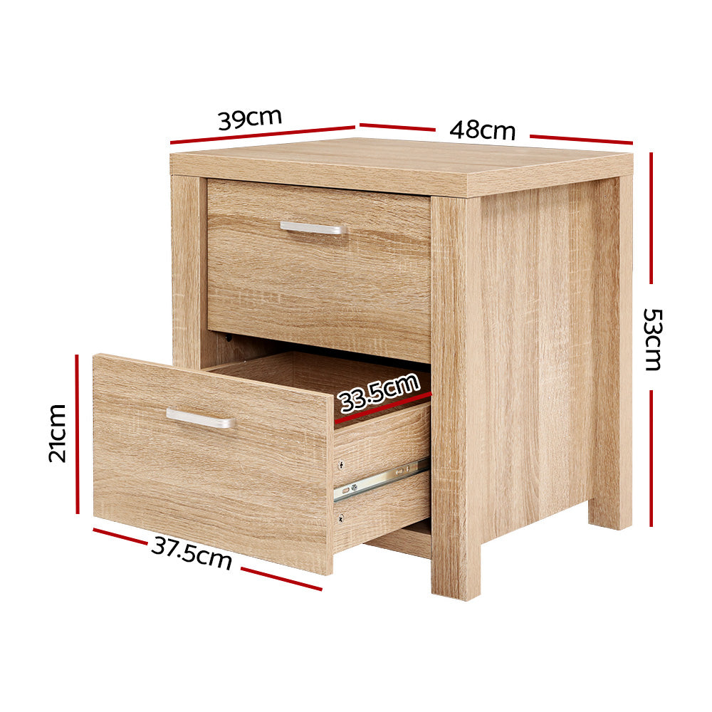 DSZ Product, feed-cond-new, feed-sl-DSZ Freight Payable, newArtiss Bedside Table 2 Drawers - Maxi Pine - Premium Furniture > Bedroom > Bedside Tables from Artiss ! Shop Online Buy Now at S & D's Value Store Family Business Best Customer ServiceDSZ Product, feed-cond-new, feed-sl-DSZ Freight Payable, new