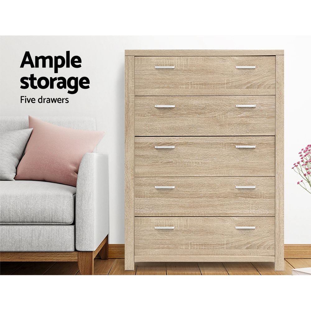 DSZ Product, feed-cond-new, feed-sl-DSZ Freight Payable, newArtiss 5 Chest Of Drawers - Maxi Pine - Premium Furniture > Bedroom > Dressers from Artiss ! Shop Online Buy Now at S & D's Value Store Family Business Best Customer ServiceDSZ Product, feed-cond-new, feed-sl-DSZ Freight Payable, new