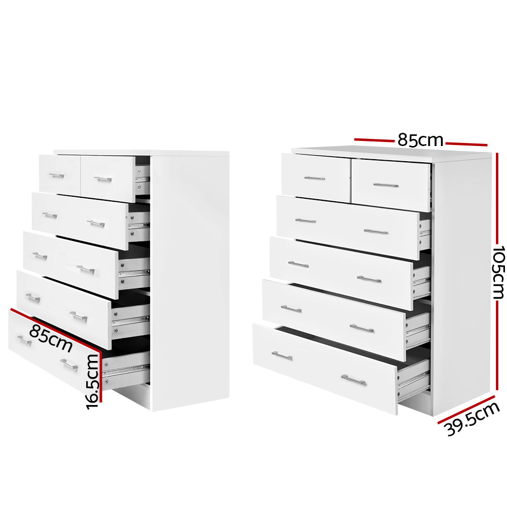 DSZ Product, feed-cond-new, feed-sl-DSZ Freight Payable, newArtiss 6 Chest Of Drawers - Andes White - Premium Furniture > Bedroom > Dressers from Artiss ! Shop Online Buy Now at S & D's Value Store Family Business Best Customer ServiceDSZ Product, feed-cond-new, feed-sl-DSZ Freight Payable, new