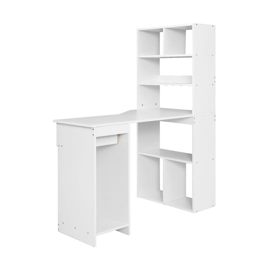 Artiss Computer Desk Bookshelf Drawer Cabinet White 120Cm