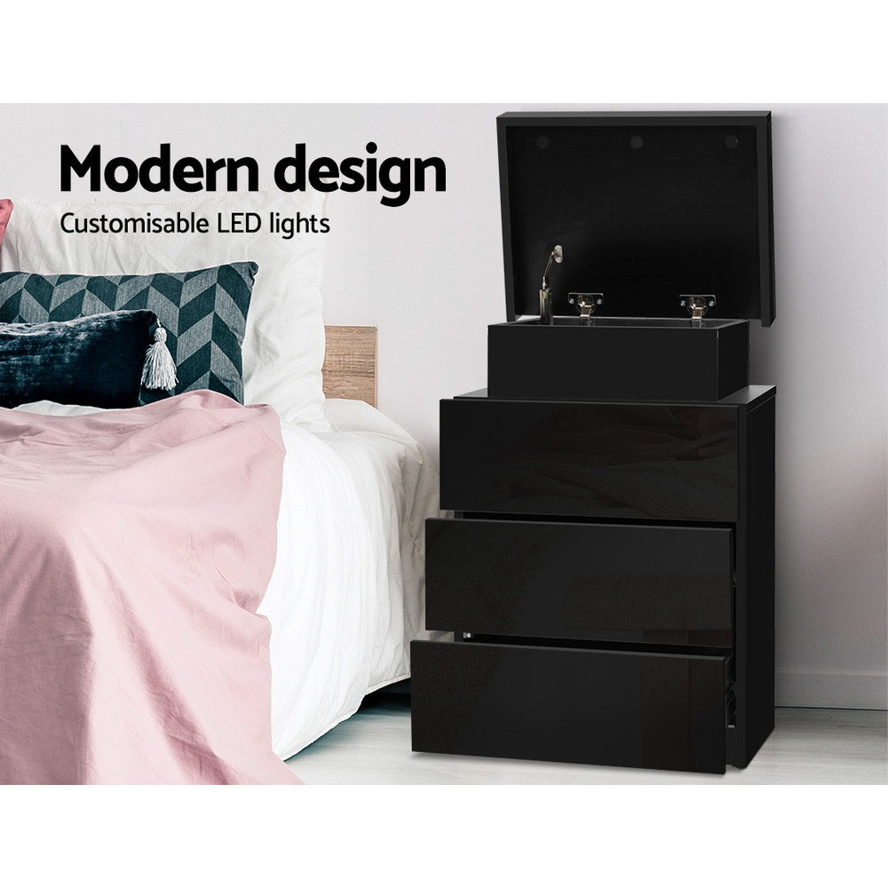 DSZ Product, feed-cond-new, feed-sl-DSZ Freight Payable, newArtiss Bedside Table Led 3 Drawers - Coley Black - Premium Furniture > Bedroom > Bedside Tables from Artiss ! Shop Online Buy Now at S & D's Value Store Family Business Best Customer ServiceDSZ Product, feed-cond-new, feed-sl-DSZ Freight Payable, new