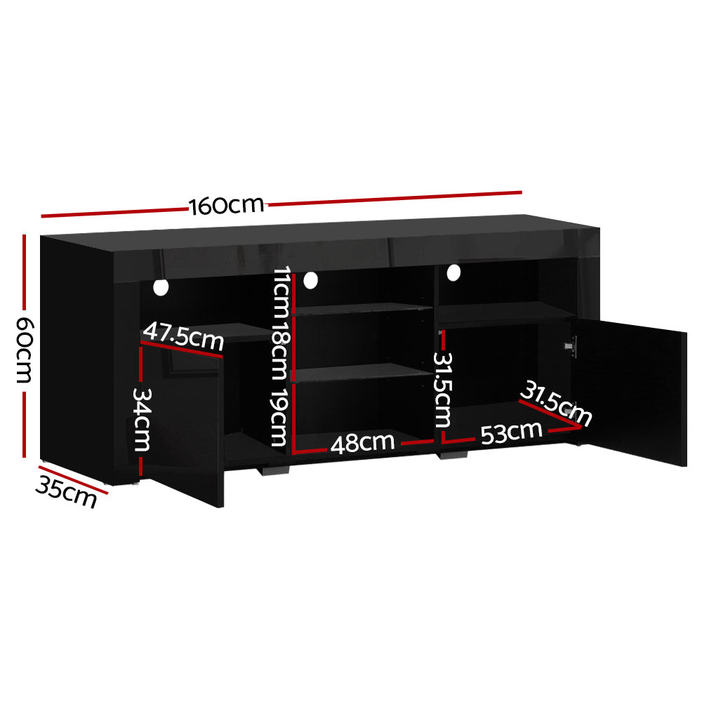 DSZ Product, feed-cond-new, feed-sl-DSZ Freight Payable, newArtiss Entertainment Unit Tv Cabinet Led 160Cm Black Bobi - Premium Furniture > Living Room > TV Units from Artiss ! Shop Online Buy Now at S & D's Value Store Family Business Best Customer ServiceDSZ Product, feed-cond-new, feed-sl-DSZ Freight Payable, new