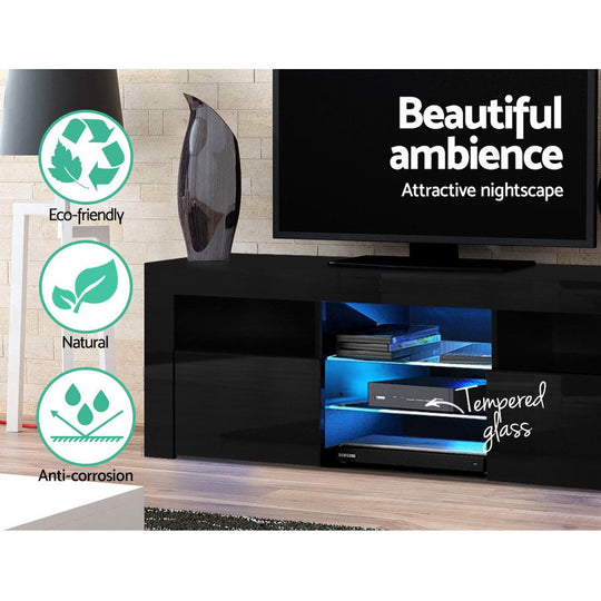 DSZ Product, feed-cond-new, feed-sl-DSZ Freight Payable, newArtiss Entertainment Unit Tv Cabinet Led 160Cm Black Bobi - Premium Furniture > Living Room > TV Units from Artiss ! Shop Online Buy Now at S & D's Value Store Family Business Best Customer ServiceDSZ Product, feed-cond-new, feed-sl-DSZ Freight Payable, new