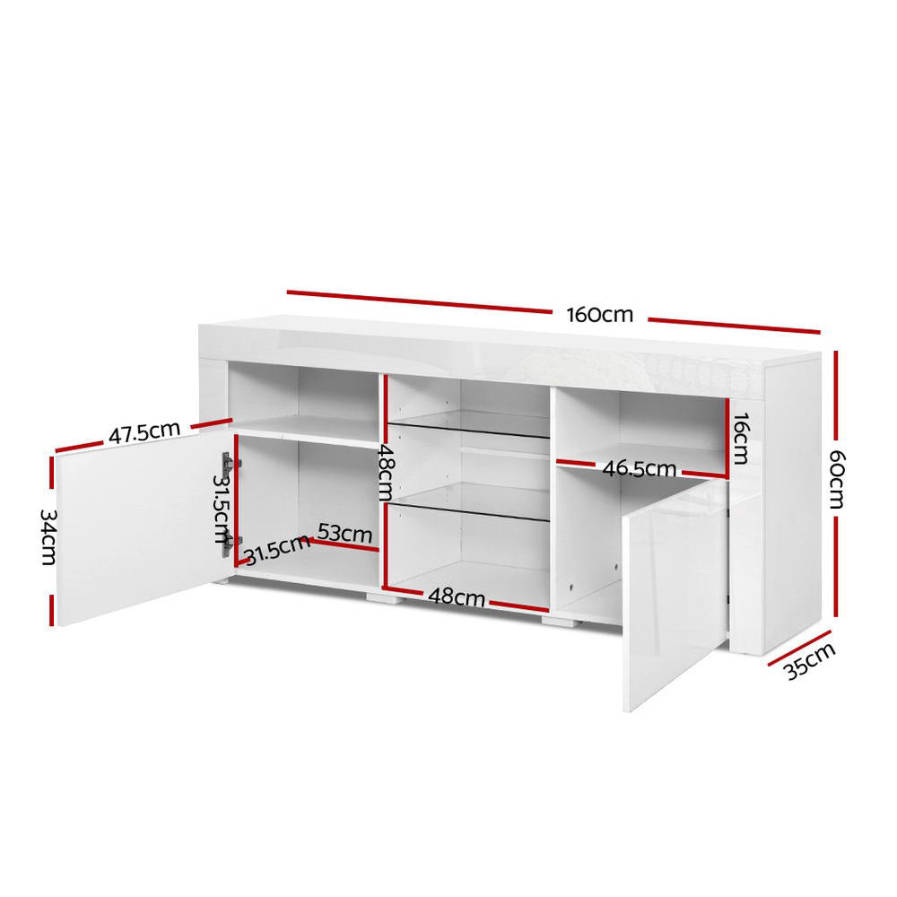 DSZ Product, feed-cond-new, feed-sl-DSZ Freight Payable, newArtiss Entertainment Unit Tv Cabinet Led 160Cm White Bobi - Premium Furniture > Living Room > TV Units from Artiss ! Shop Online Buy Now at S & D's Value Store Family Business Best Customer ServiceDSZ Product, feed-cond-new, feed-sl-DSZ Freight Payable, new