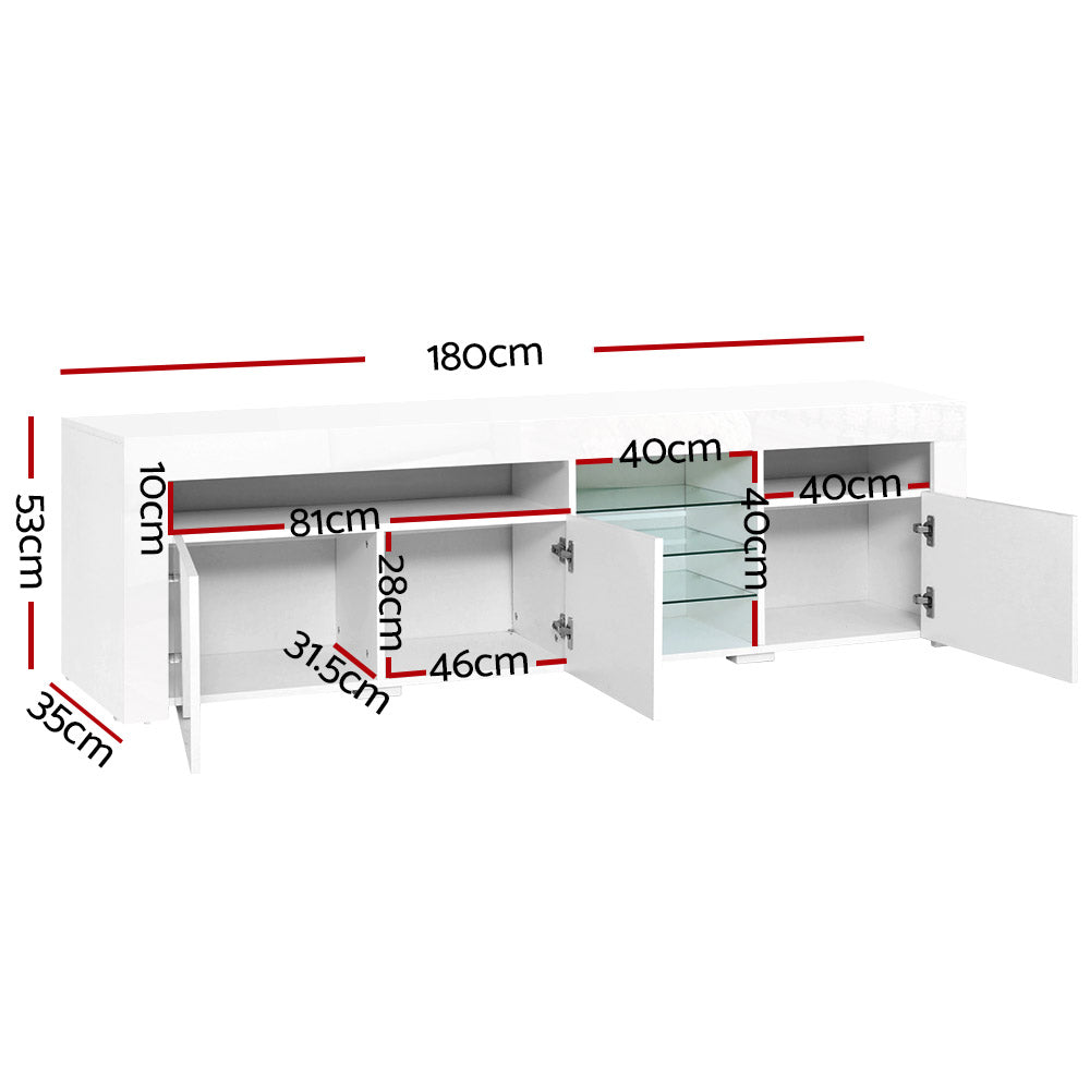 DSZ Product, feed-cond-new, feed-sl-DSZ Freight Payable, newArtiss Entertainment Unit Tv Cabinet Led 180Cm White Bobi - Premium Furniture > Living Room > TV Units from Artiss ! Shop Online Buy Now at S & D's Value Store Family Business Best Customer ServiceDSZ Product, feed-cond-new, feed-sl-DSZ Freight Payable, new