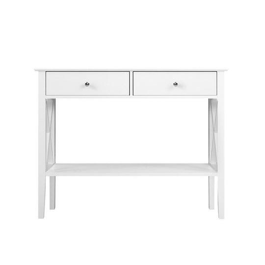 DSZ Product, feed-cond-new, feed-sl-DSZ Freight Payable, newArtiss Console Table 2 Drawers 100Cm White Chole - Premium Furniture > Office > Desks from Artiss ! Shop Online Buy Now at S & D's Value Store Family Business Best Customer ServiceDSZ Product, feed-cond-new, feed-sl-DSZ Freight Payable, new