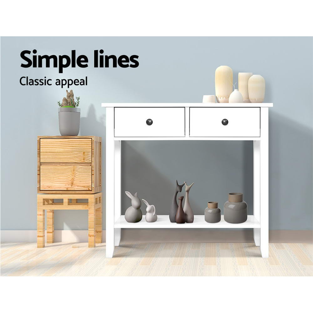 DSZ Product, feed-cond-new, feed-sl-DSZ Freight Payable, newArtiss Console Table 2 Drawers 80Cm White Chole - Premium Furniture > Office > Desks from Artiss ! Shop Online Buy Now at S & D's Value Store Family Business Best Customer ServiceDSZ Product, feed-cond-new, feed-sl-DSZ Freight Payable, new