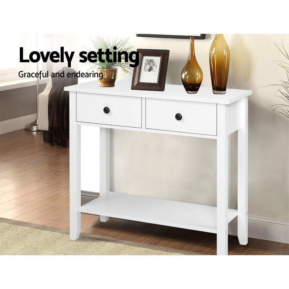 DSZ Product, feed-cond-new, feed-sl-DSZ Freight Payable, newArtiss Console Table 2 Drawers 80Cm White Chole - Premium Furniture > Office > Desks from Artiss ! Shop Online Buy Now at S & D's Value Store Family Business Best Customer ServiceDSZ Product, feed-cond-new, feed-sl-DSZ Freight Payable, new