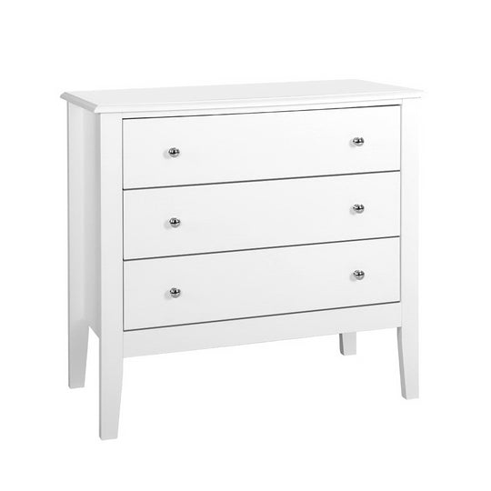 DSZ Product, feed-cond-new, feed-sl-DSZ Freight Payable, newArtiss 3 Chest Of Drawers - Brittany White - Premium Furniture > Bedroom > Dressers from Artiss ! Shop Online Buy Now at S & D's Value Store Family Business Best Customer ServiceDSZ Product, feed-cond-new, feed-sl-DSZ Freight Payable, new