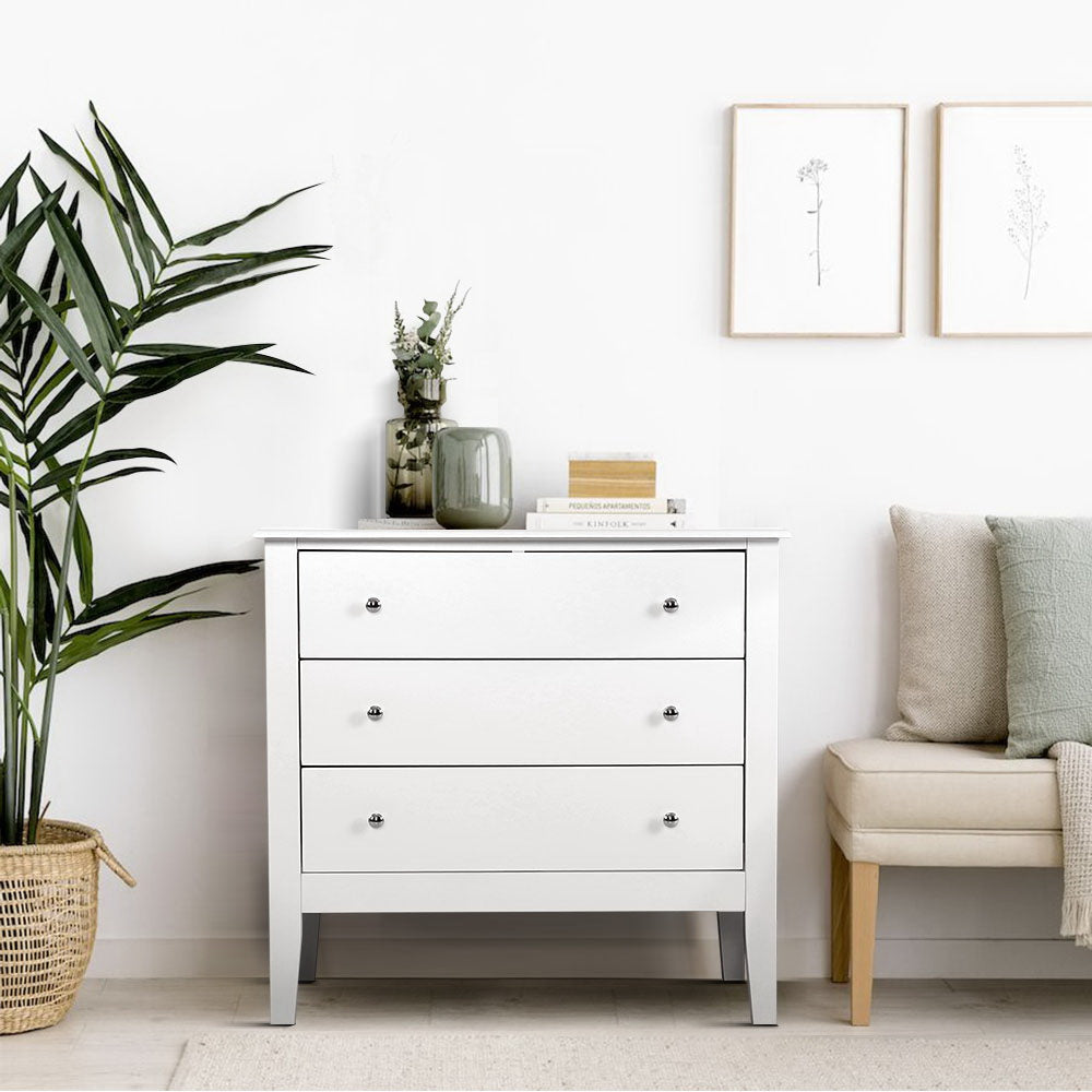 DSZ Product, feed-cond-new, feed-sl-DSZ Freight Payable, newArtiss 3 Chest Of Drawers - Brittany White - Premium Furniture > Bedroom > Dressers from Artiss ! Shop Online Buy Now at S & D's Value Store Family Business Best Customer ServiceDSZ Product, feed-cond-new, feed-sl-DSZ Freight Payable, new