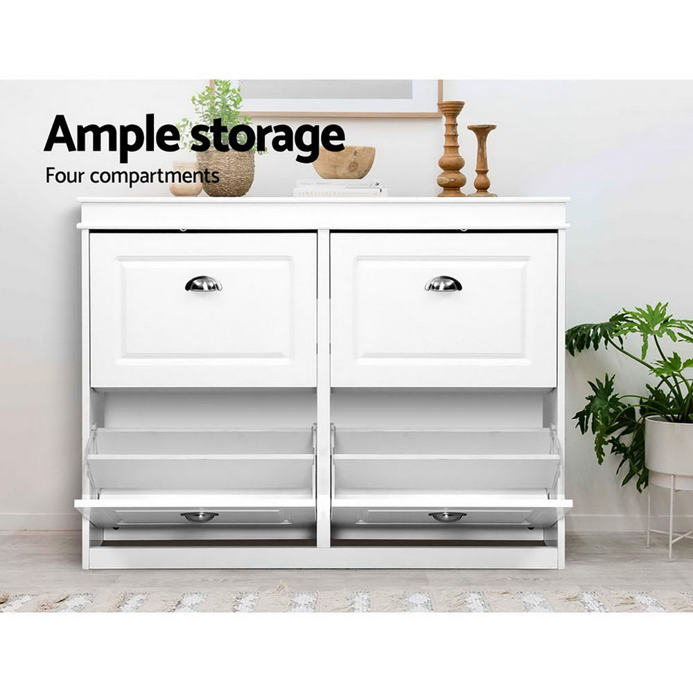 DSZ Product, feed-cond-new, feed-sl-DSZ Freight Payable, newArtiss Shoe Rack Cabinet 24 Pairs 4 - Tier White Paul - Premium Furniture > Living Room > Shoe Storage from Artiss ! Shop Online Buy Now at S & D's Value Store Family Business Best Customer ServiceDSZ Product, feed-cond-new, feed-sl-DSZ Freight Payable, new