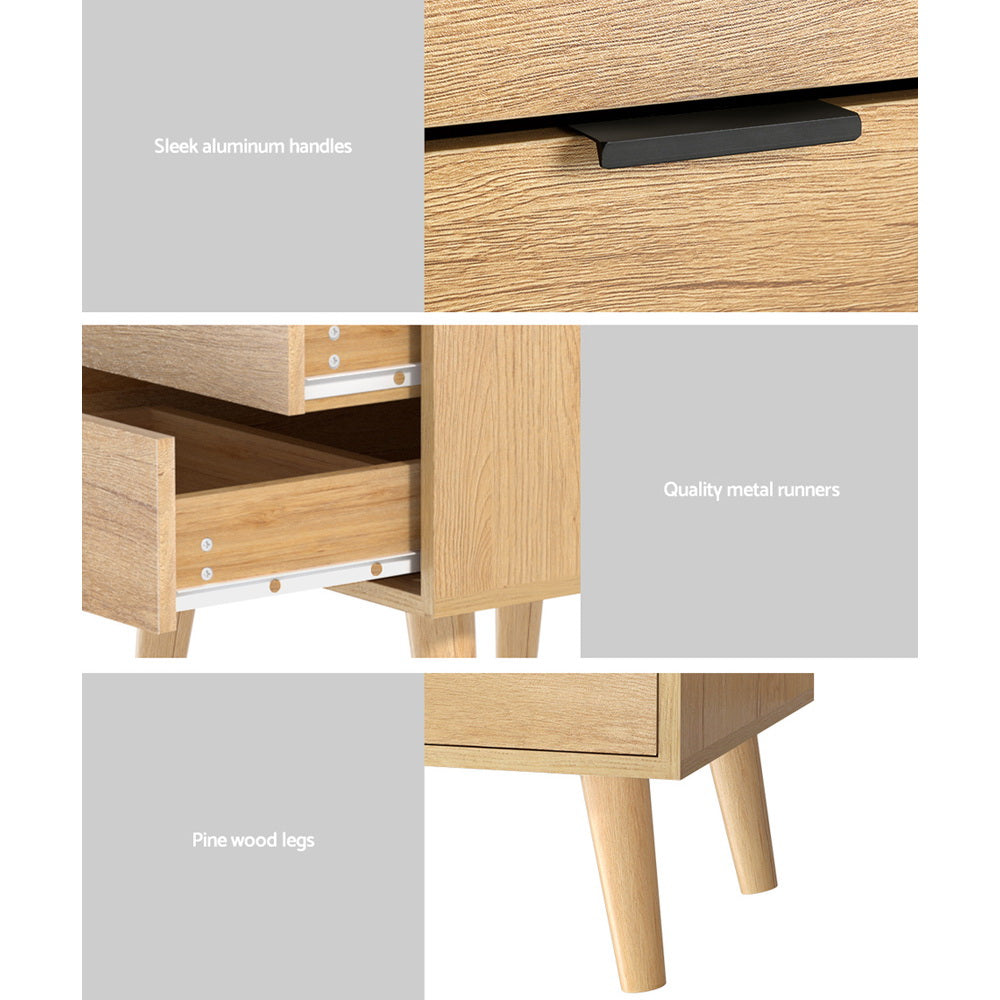 DSZ Product, feed-cond-new, feed-sl-DSZ Freight Payable, newArtiss Bedside Table 2 Drawers - Pine - Premium Furniture > Bedroom > Bedside Tables from Artiss ! Shop Online Buy Now at S & D's Value Store Family Business Best Customer ServiceDSZ Product, feed-cond-new, feed-sl-DSZ Freight Payable, new