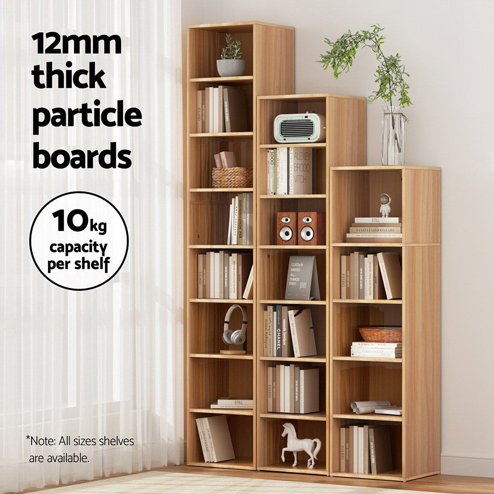 Artiss Bookshelf 7 Tiers Milo Pine