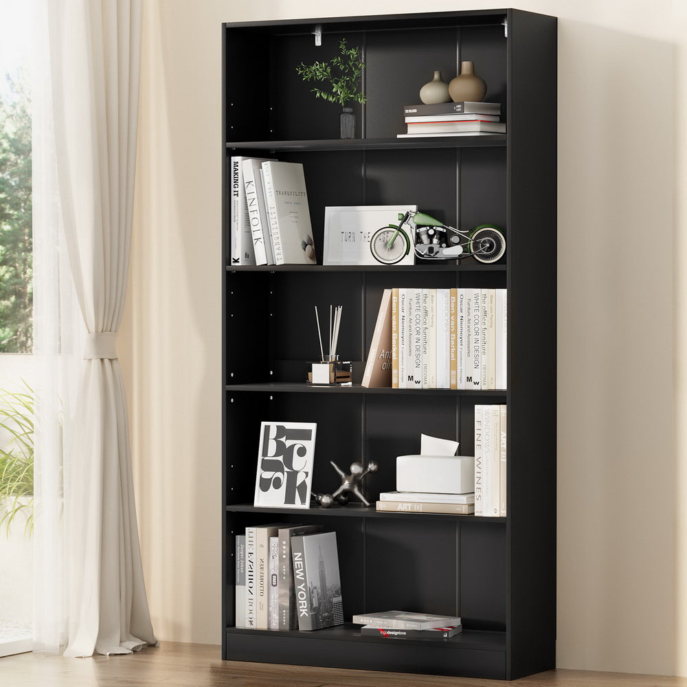 Artiss Bookshelf 5 Tiers Anton Black