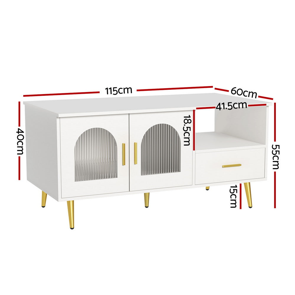 DSZ Product, feed-cond-new, feed-sl-DSZ Freight Payable, newArtiss Led Coffee Table Shelf Drawer Storage White - Premium Furniture > Living Room > Coffee Tables from Artiss ! Shop Online Buy Now at S & D's Value Store Family Business Best Customer ServiceDSZ Product, feed-cond-new, feed-sl-DSZ Freight Payable, new