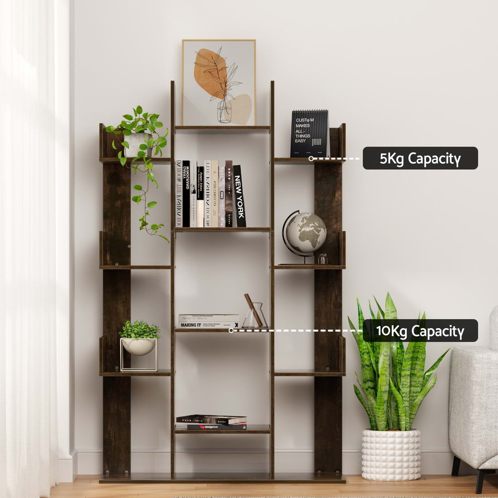 Artiss Tree - Shaped Bookshelf Romi Walnut