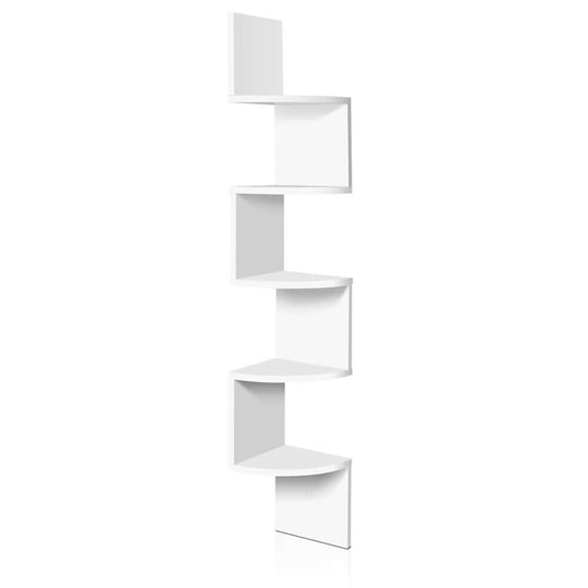 _label_, DSZ Product, feed-cond-new, feed-sl-free shipping, free-shipping, newArtiss Wall Shelf Corner Floating 5 - Tier White - Premium Furniture > Living Room > Side Tables from Artiss ! Shop Online Buy Now at S & D's Value Store Family Business Best Customer Service_label_, DSZ Product, feed-cond-new, feed-sl-free shipping, free-shipping, new