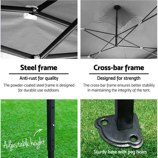 camping, DSZ Product, feed-cond-new, feed-sl-DSZ Freight Payable, new, value tentsInstahut Gazebo 3 X 3 Pop Up Marquee Folding Tent Wedding Gazebos Camping Outdoor Shade Canopy Blue - Premium Home & Garden > Shading > Canopies & Gazebos from Instahut ! Shop Online Buy Now at S & D's Value Store Family Business Best Customer Servicecamping, DSZ Product, feed-cond-new, feed-sl-DSZ Freight Payable, new, value tents