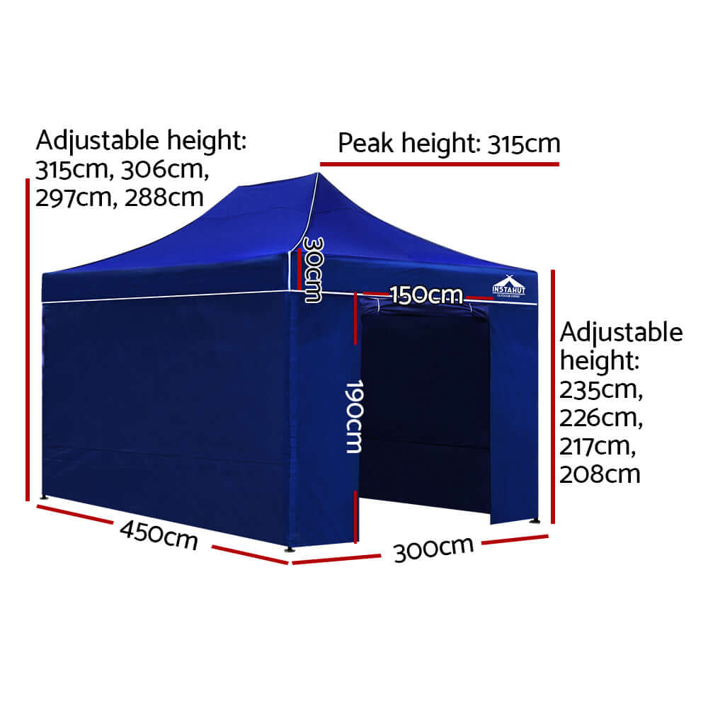 camping, DSZ Product, feed-cond-new, feed-sl-DSZ Freight Payable, new, value tentsInstahut Gazebo 3 X 4.5 Pop Up Marquee Folding Tent Wedding Gazebos Camping Outdoor Shade Canopy Blue - Premium Home & Garden > Shading > Canopies & Gazebos from Instahut ! Shop Online Buy Now at S & D's Value Store Family Business Best Customer Servicecamping, DSZ Product, feed-cond-new, feed-sl-DSZ Freight Payable, new, value tents