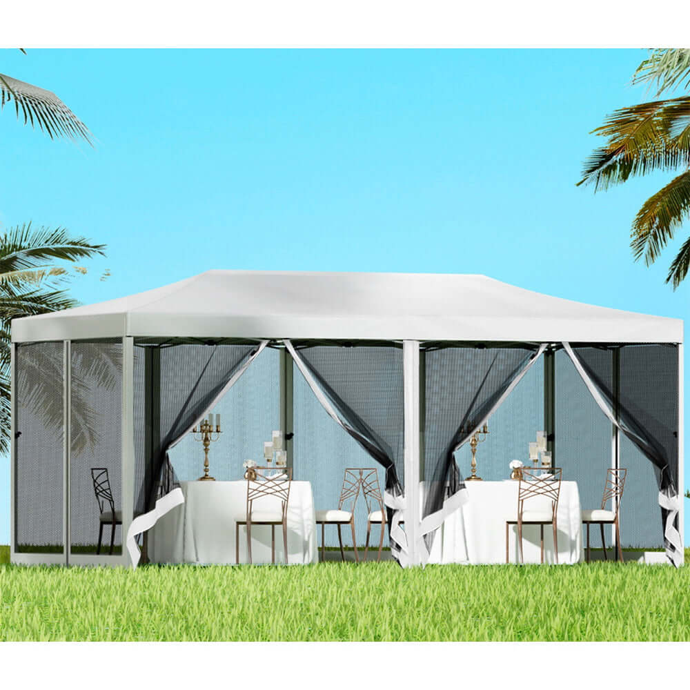 camping, DSZ Product, feed-cond-new, feed-sl-DSZ Freight Payable, new, value tentsInstahut Gazebo Pop Up Marquee 3 X 6M Wedding Party Outdoor Camping Tent Canopy Shade Mesh Wall White - Premium Home & Garden > Shading > Canopies & Gazebos from Instahut ! Shop Online Buy Now at S & D's Value Store Family Business Best Customer Servicecamping, DSZ Product, feed-cond-new, feed-sl-DSZ Freight Payable, new, value tents