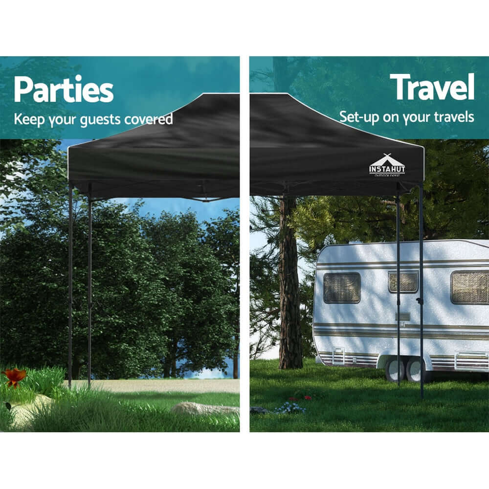 DSZ Product, feed-cond-new, feed-sl-DSZ Freight Payable, newInstahut Gazebo Pop Up Marquee 3 X 4.5M Folding Tent Wedding Outdoor Camping Canopy Gazebos Shade Black - Premium Home & Garden > Shading > Canopies & Gazebos from Instahut ! Shop Online Buy Now at S & D's Value Store Family Business Best Customer ServiceDSZ Product, feed-cond-new, feed-sl-DSZ Freight Payable, new