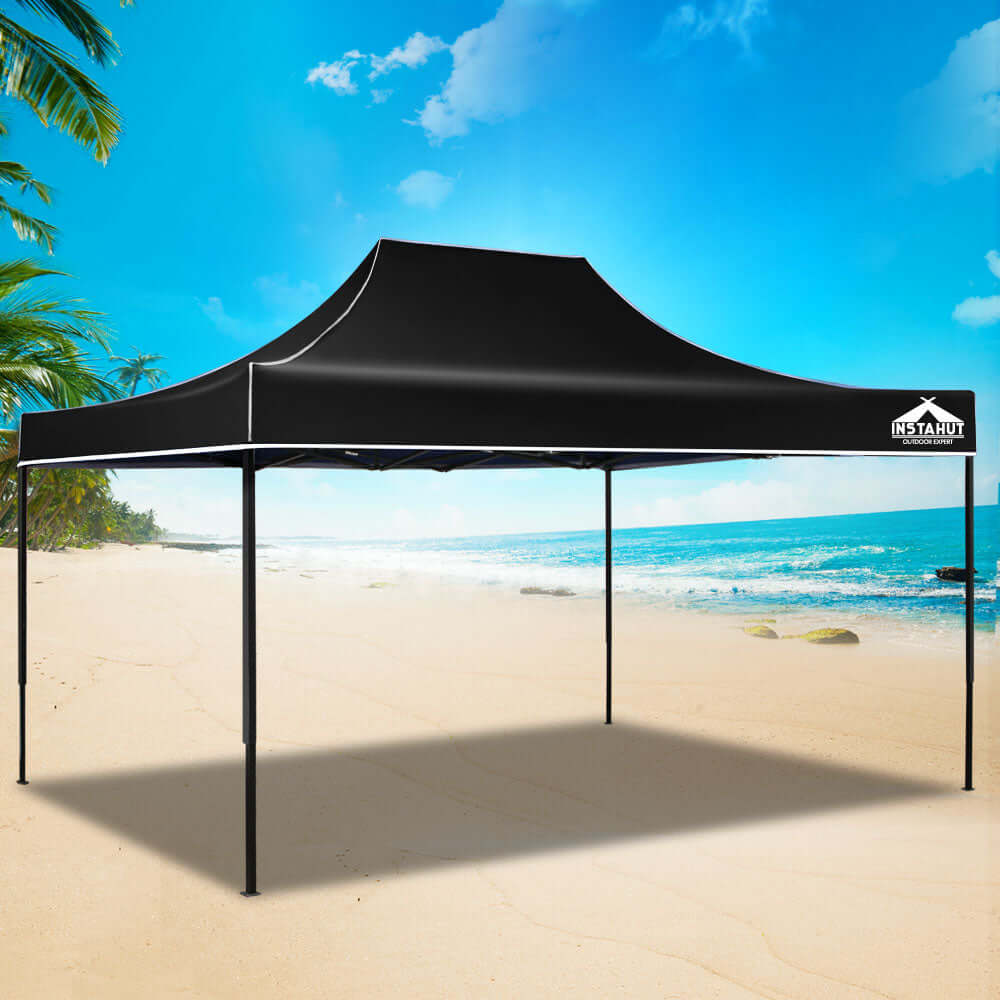 DSZ Product, feed-cond-new, feed-sl-DSZ Freight Payable, newInstahut Gazebo Pop Up Marquee 3 X 4.5M Folding Tent Wedding Outdoor Camping Canopy Gazebos Shade Black - Premium Home & Garden > Shading > Canopies & Gazebos from Instahut ! Shop Online Buy Now at S & D's Value Store Family Business Best Customer ServiceDSZ Product, feed-cond-new, feed-sl-DSZ Freight Payable, new