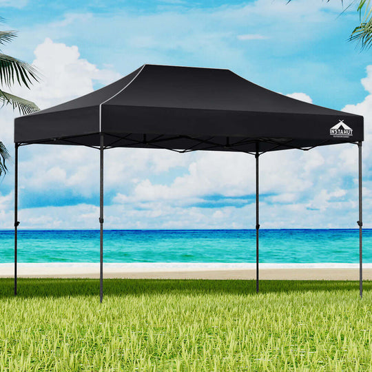 DSZ Product, feed-cond-new, feed-sl-DSZ Freight Payable, newInstahut Gazebo Pop Up Marquee 3 X 4.5M Folding Tent Wedding Outdoor Camping Canopy Gazebos Shade Black - Premium Home & Garden > Shading > Canopies & Gazebos from Instahut ! Shop Online Buy Now at S & D's Value Store Family Business Best Customer ServiceDSZ Product, feed-cond-new, feed-sl-DSZ Freight Payable, new