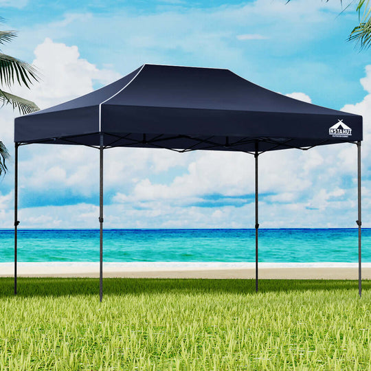 DSZ Product, feed-cond-new, feed-sl-DSZ Freight Payable, newInstahut Gazebo Pop Up 3 X 4.5M W/Base Podx4 Marquee Folding Outdoor Wedding Camping Tent Shade Canopy Navy - Premium Home & Garden > Shading > Canopies & Gazebos from Instahut ! Shop Online Buy Now at S & D's Value Store Family Business Best Customer ServiceDSZ Product, feed-cond-new, feed-sl-DSZ Freight Payable, new