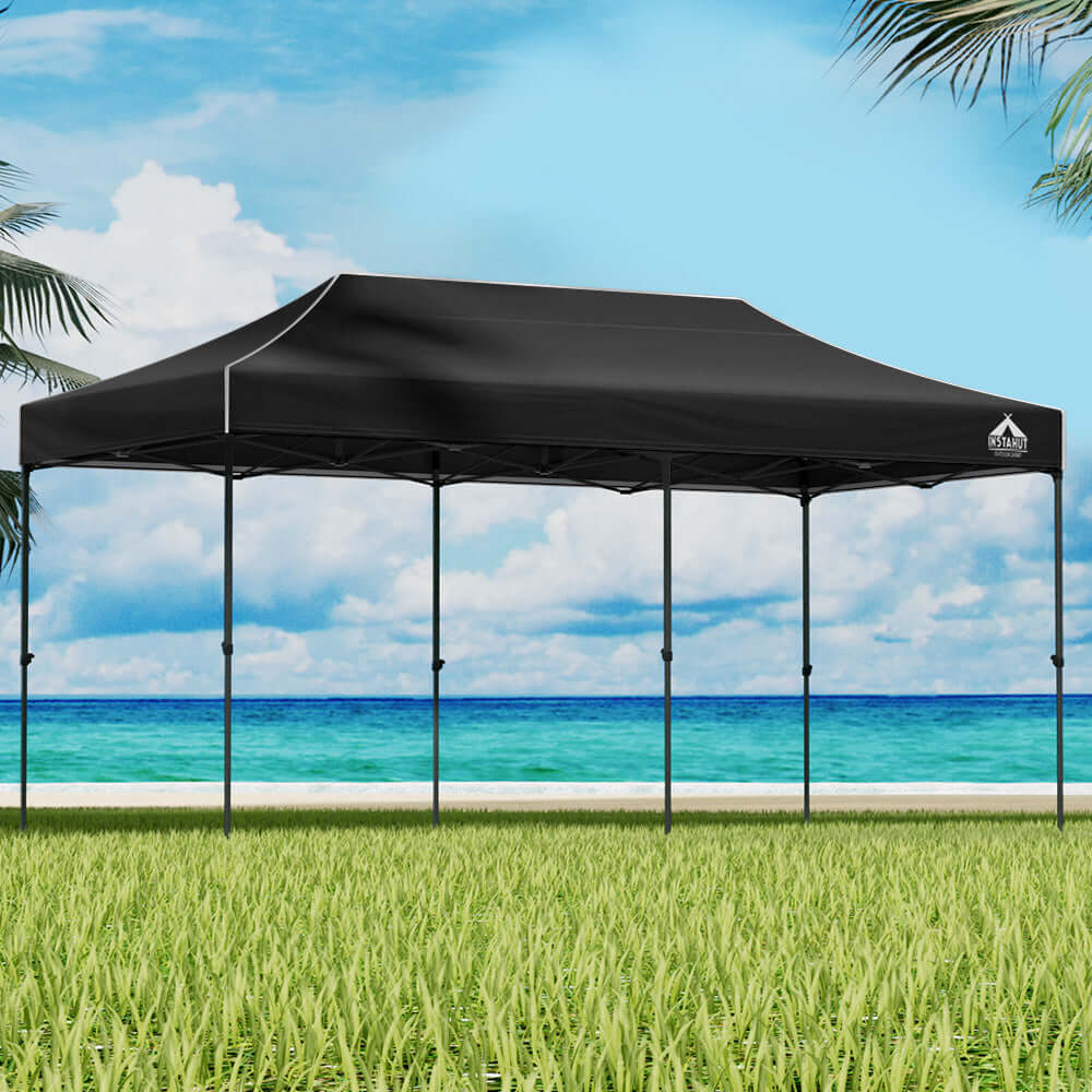 DSZ Product, feed-cond-new, feed-sl-DSZ Freight Payable, newInstahut Gazebo Pop Up Marquee 3 X 6M Folding Tent Wedding Outdoor Camping Canopy Gazebos Shade Black - Premium Home & Garden > Shading > Canopies & Gazebos from Instahut ! Shop Online Buy Now at S & D's Value Store Family Business Best Customer ServiceDSZ Product, feed-cond-new, feed-sl-DSZ Freight Payable, new