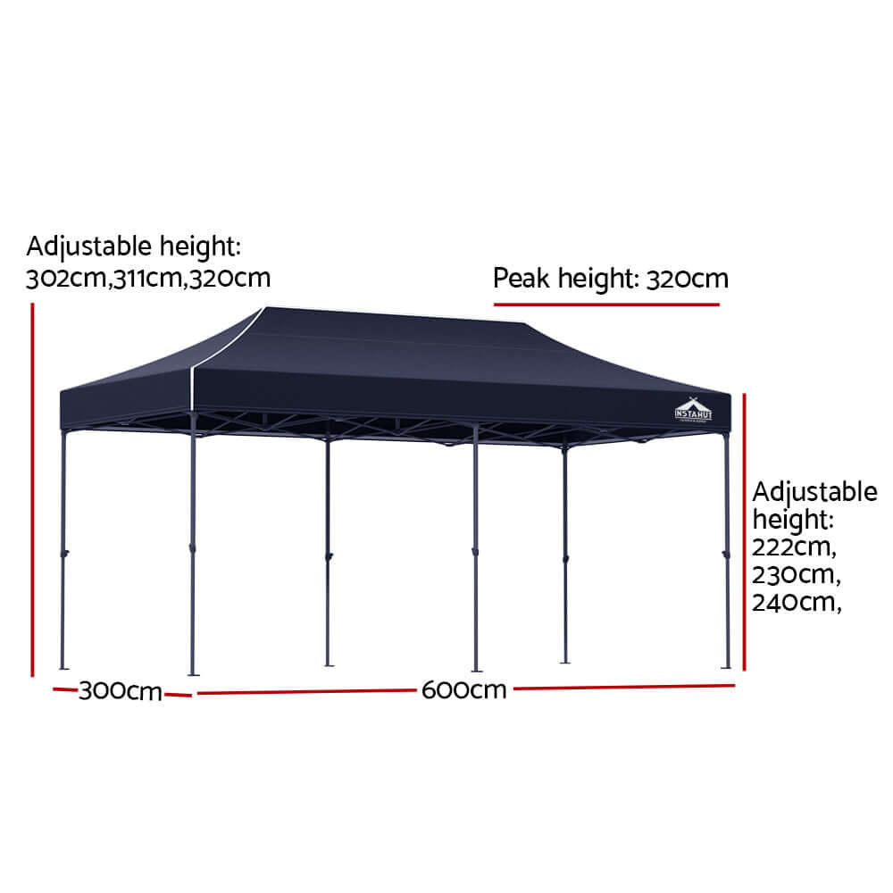 DSZ Product, feed-cond-new, feed-sl-DSZ Freight Payable, newInstahut Gazebo Pop Up Marquee 3 X 6M Folding Tent Wedding Outdoor Camping Canopy Gazebos Shade Navy - Premium Home & Garden > Shading > Canopies & Gazebos from Instahut ! Shop Online Buy Now at S & D's Value Store Family Business Best Customer ServiceDSZ Product, feed-cond-new, feed-sl-DSZ Freight Payable, new