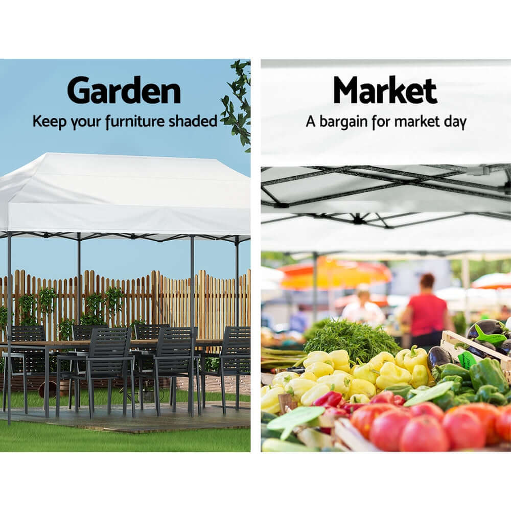 DSZ Product, feed-cond-new, feed-sl-DSZ Freight Payable, newInstahut Gazebo Pop Up Marquee 3 X 6M Folding Tent Wedding Outdoor Camping Canopy Gazebos Shade White - Premium Home & Garden > Shading > Canopies & Gazebos from Instahut ! Shop Online Buy Now at S & D's Value Store Family Business Best Customer ServiceDSZ Product, feed-cond-new, feed-sl-DSZ Freight Payable, new