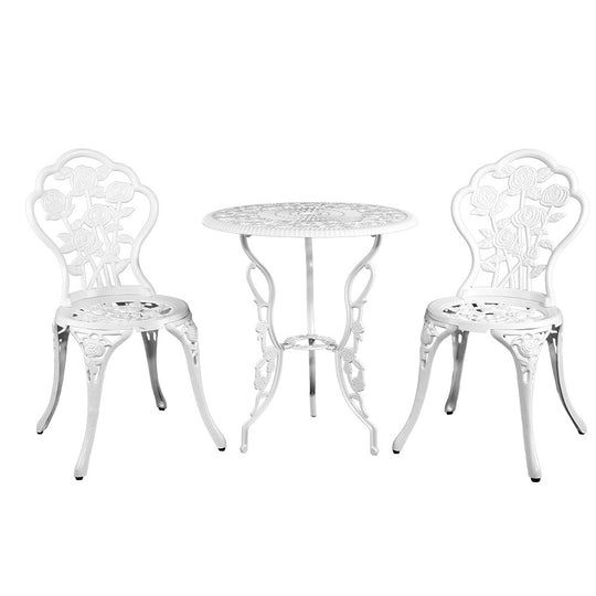 DSZ Product, feed-cond-new, feed-sl-DSZ Freight Payable, newGardeon 3Pc Outdoor Setting Bistro Set Chairs Table Cast Aluminum Patio Furniture Rose White - Premium Furniture > Outdoor > Outdoor Chairs from Gardeon ! Shop Online Buy Now at S & D's Value Store Family Business Best Customer ServiceDSZ Product, feed-cond-new, feed-sl-DSZ Freight Payable, new