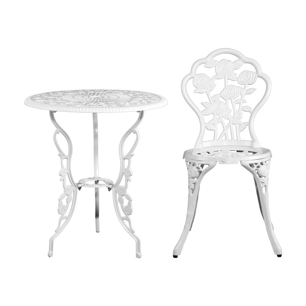 DSZ Product, feed-cond-new, feed-sl-DSZ Freight Payable, newGardeon 3Pc Outdoor Setting Bistro Set Chairs Table Cast Aluminum Patio Furniture Rose White - Premium Furniture > Outdoor > Outdoor Chairs from Gardeon ! Shop Online Buy Now at S & D's Value Store Family Business Best Customer ServiceDSZ Product, feed-cond-new, feed-sl-DSZ Freight Payable, new