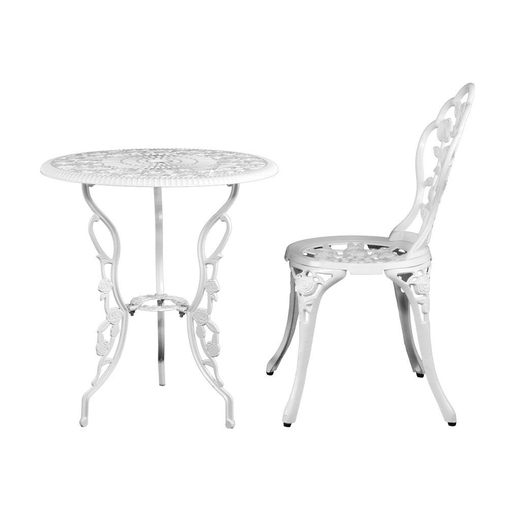 DSZ Product, feed-cond-new, feed-sl-DSZ Freight Payable, newGardeon 3Pc Outdoor Setting Bistro Set Chairs Table Cast Aluminum Patio Furniture Rose White - Premium Furniture > Outdoor > Outdoor Chairs from Gardeon ! Shop Online Buy Now at S & D's Value Store Family Business Best Customer ServiceDSZ Product, feed-cond-new, feed-sl-DSZ Freight Payable, new