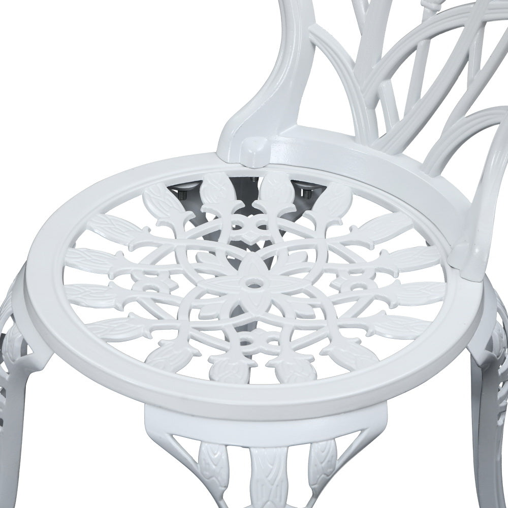 DSZ Product, feed-cond-new, feed-sl-DSZ Freight Payable, newGardeon 3Pc Outdoor Setting Bistro Set Chairs Table Cast Aluminum Patio Furniture Tulip White - Premium Furniture > Outdoor > Outdoor Chairs from Gardeon ! Shop Online Buy Now at S & D's Value Store Family Business Best Customer ServiceDSZ Product, feed-cond-new, feed-sl-DSZ Freight Payable, new