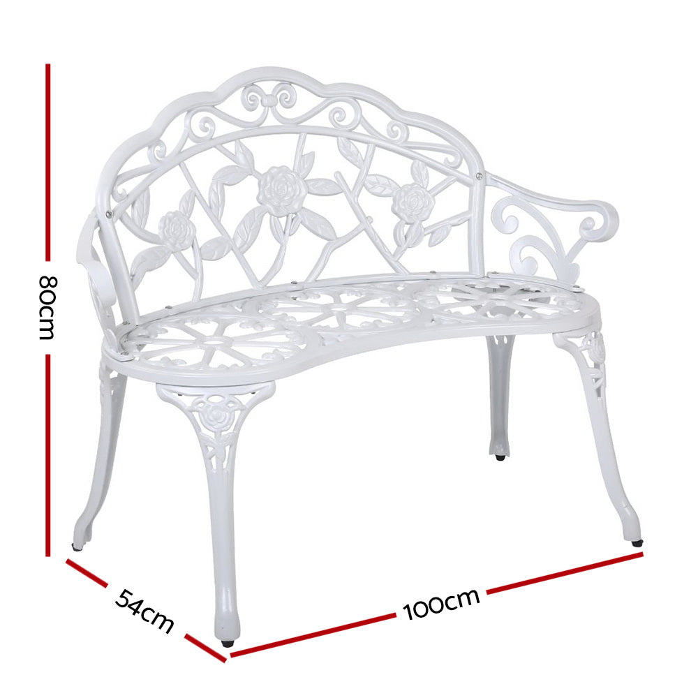 DSZ Product, feed-cond-new, feed-sl-DSZ Freight Payable, newGardeon Outdoor Garden Bench Seat 100Cm Cast Aluminium Outdoor Patio Chair Vintage White - Premium Furniture > Outdoor > Outdoor Chairs from Gardeon ! Shop Online Buy Now at S & D's Value Store Family Business Best Customer ServiceDSZ Product, feed-cond-new, feed-sl-DSZ Freight Payable, new