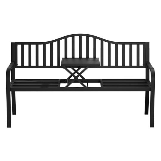 DSZ Product, feed-cond-new, feed-sl-DSZ Freight Payable, newGardeon Outdoor Garden Bench Seat Loveseat Steel Foldable Table Patio Furniture Black - Premium Furniture > Outdoor > Outdoor Chairs from Gardeon ! Shop Online Buy Now at S & D's Value Store Family Business Best Customer ServiceDSZ Product, feed-cond-new, feed-sl-DSZ Freight Payable, new