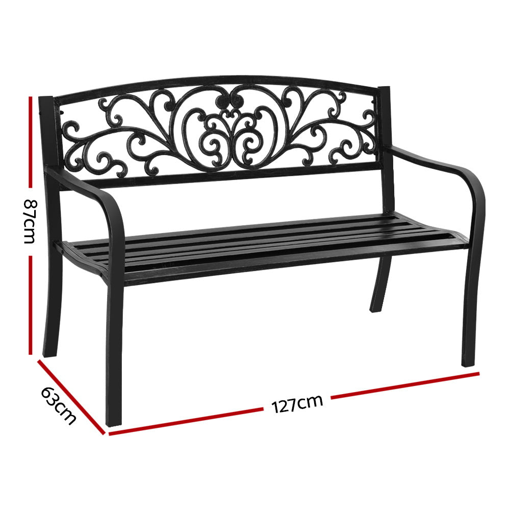 DSZ Product, feed-cond-new, feed-sl-DSZ Freight Payable, newGardeon Outdoor Garden Bench Seat Steel Outdoor Furniture 3 Seater Park Black - Premium Furniture > Outdoor > Outdoor Chairs from Gardeon ! Shop Online Buy Now at S & D's Value Store Family Business Best Customer ServiceDSZ Product, feed-cond-new, feed-sl-DSZ Freight Payable, new