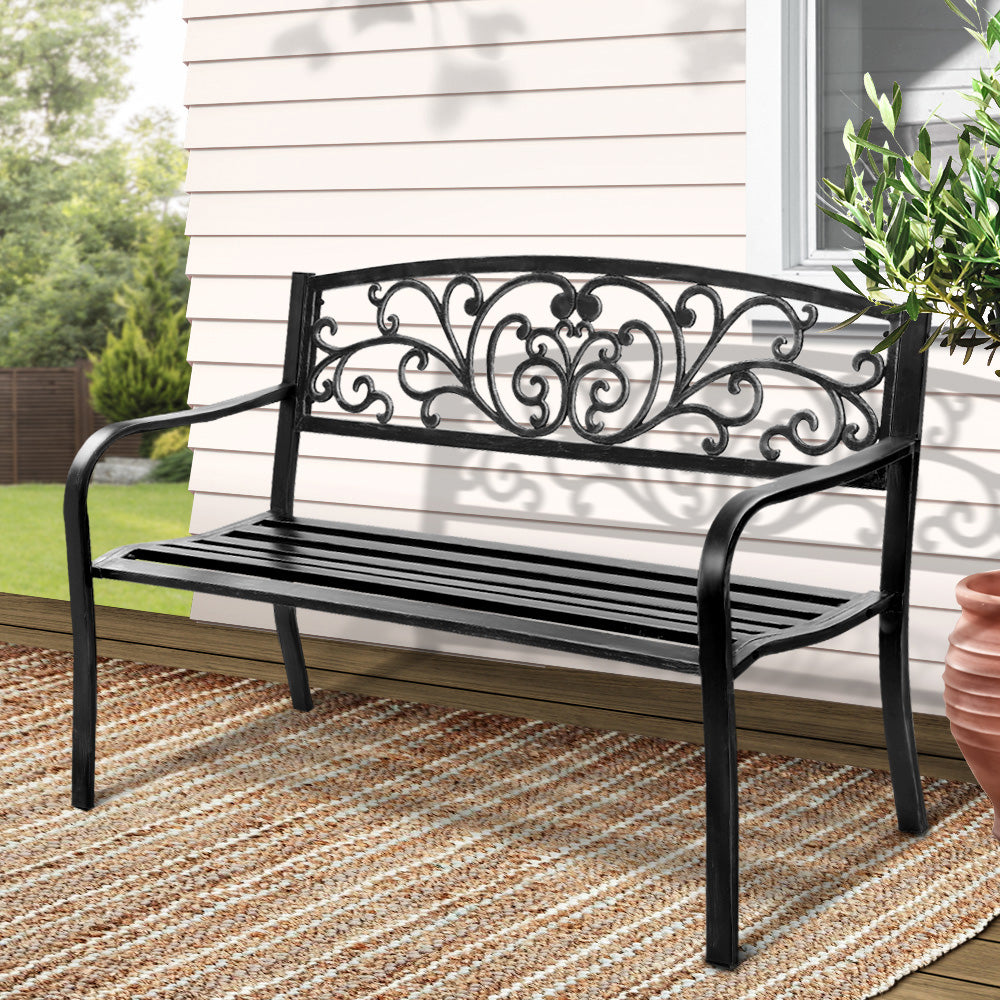 DSZ Product, feed-cond-new, feed-sl-DSZ Freight Payable, newGardeon Outdoor Garden Bench Seat Steel Outdoor Furniture 3 Seater Park Black - Premium Furniture > Outdoor > Outdoor Chairs from Gardeon ! Shop Online Buy Now at S & D's Value Store Family Business Best Customer ServiceDSZ Product, feed-cond-new, feed-sl-DSZ Freight Payable, new