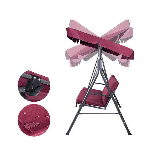 DSZ Product, feed-cond-new, feed-sl-DSZ Freight Payable, newGardeon Outdoor Swing Chair Garden Bench Furniture Canopy 3 Seater Wine Red - Premium Furniture > Outdoor > Outdoor Chairs from Gardeon ! Shop Online Buy Now at S & D's Value Store Family Business Best Customer ServiceDSZ Product, feed-cond-new, feed-sl-DSZ Freight Payable, new