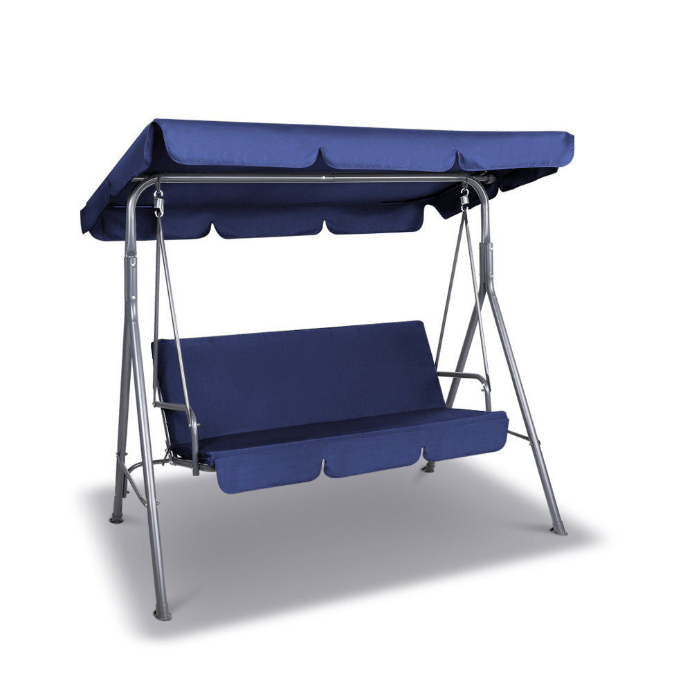 DSZ Product, feed-cond-new, feed-sl-DSZ Freight Payable, newGardeon Outdoor Swing Chair Garden Bench Furniture Canopy 3 Seater Navy - Premium Furniture > Outdoor > Outdoor Chairs from Gardeon ! Shop Online Buy Now at S & D's Value Store Family Business Best Customer ServiceDSZ Product, feed-cond-new, feed-sl-DSZ Freight Payable, new