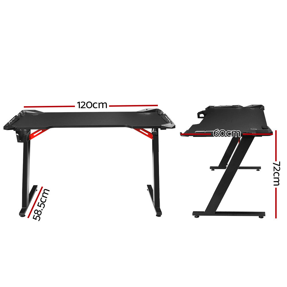 DSZ Product, feed-cond-new, feed-sl-DSZ Freight Payable, newArtiss Gaming Desk Computer Desks Led Light 120Cm - Premium Furniture > Office > Desks from Artiss ! Shop Online Buy Now at S & D's Value Store Family Business Best Customer ServiceDSZ Product, feed-cond-new, feed-sl-DSZ Freight Payable, new