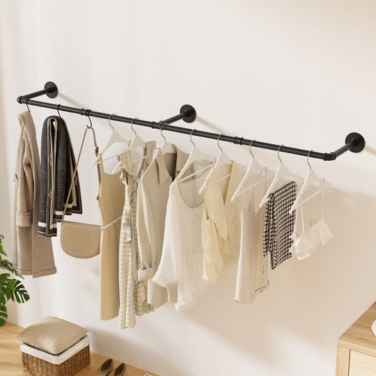 Artiss Clothes Rack Floating Shelf Metal